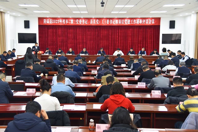 陽高縣2025年度鄉（鎮）黨委書記、縣直黨（工）委書記抓基層黨建工作述職評議會召開